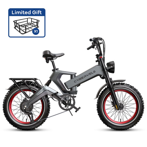 CyberVelo EK6 Folding Electric Bike + 2 Batteries
